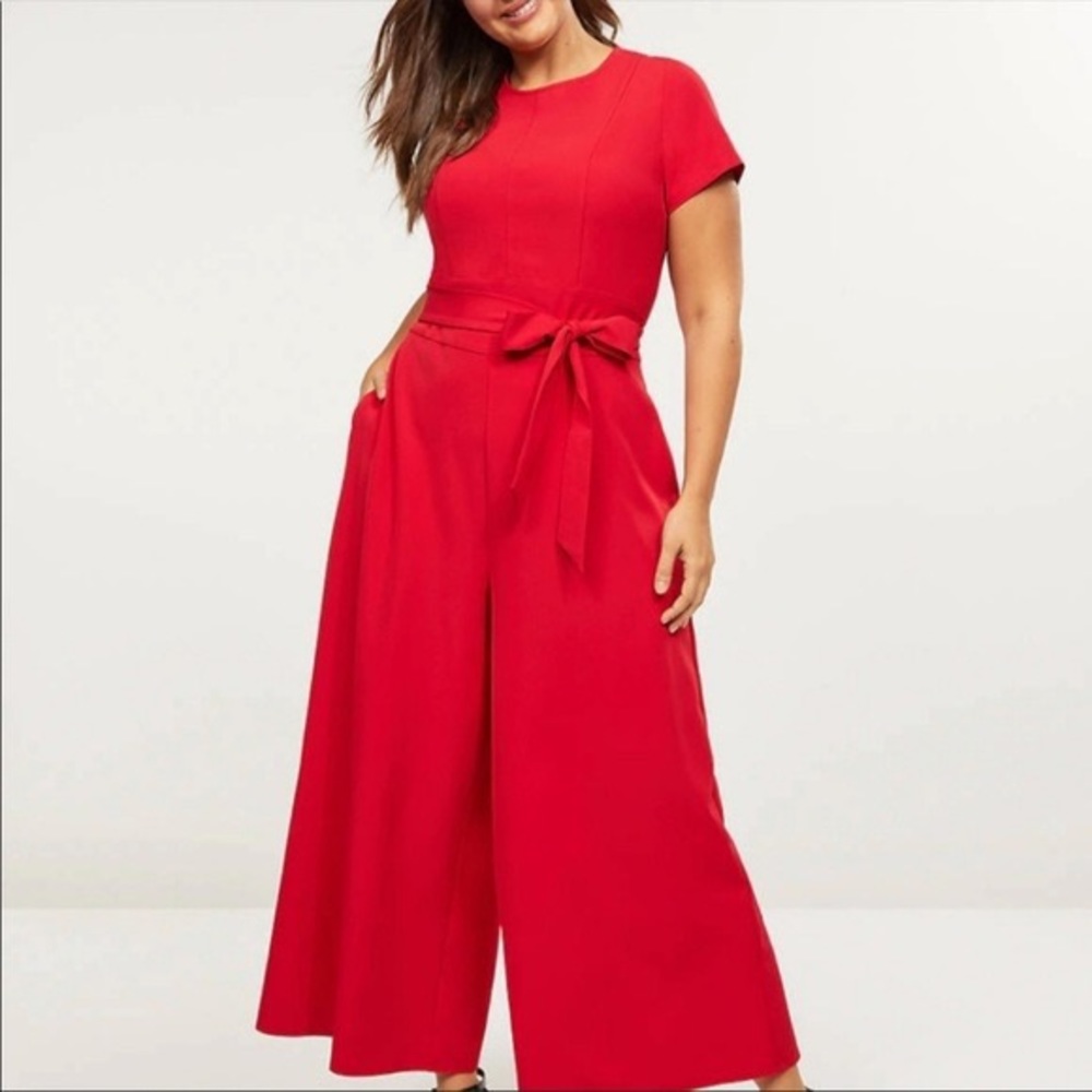 Lane Bryant - Gorgeous red wide leg jumpsuit - size 18 -
